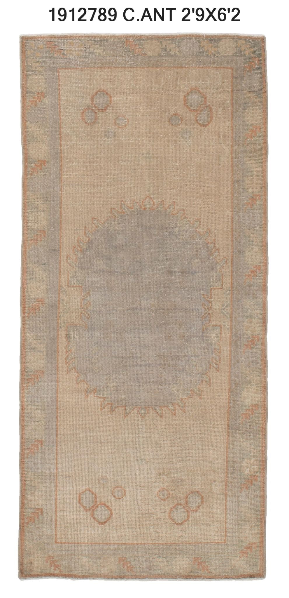 3x6 Old & Vintage Turkish Area Runner Rug