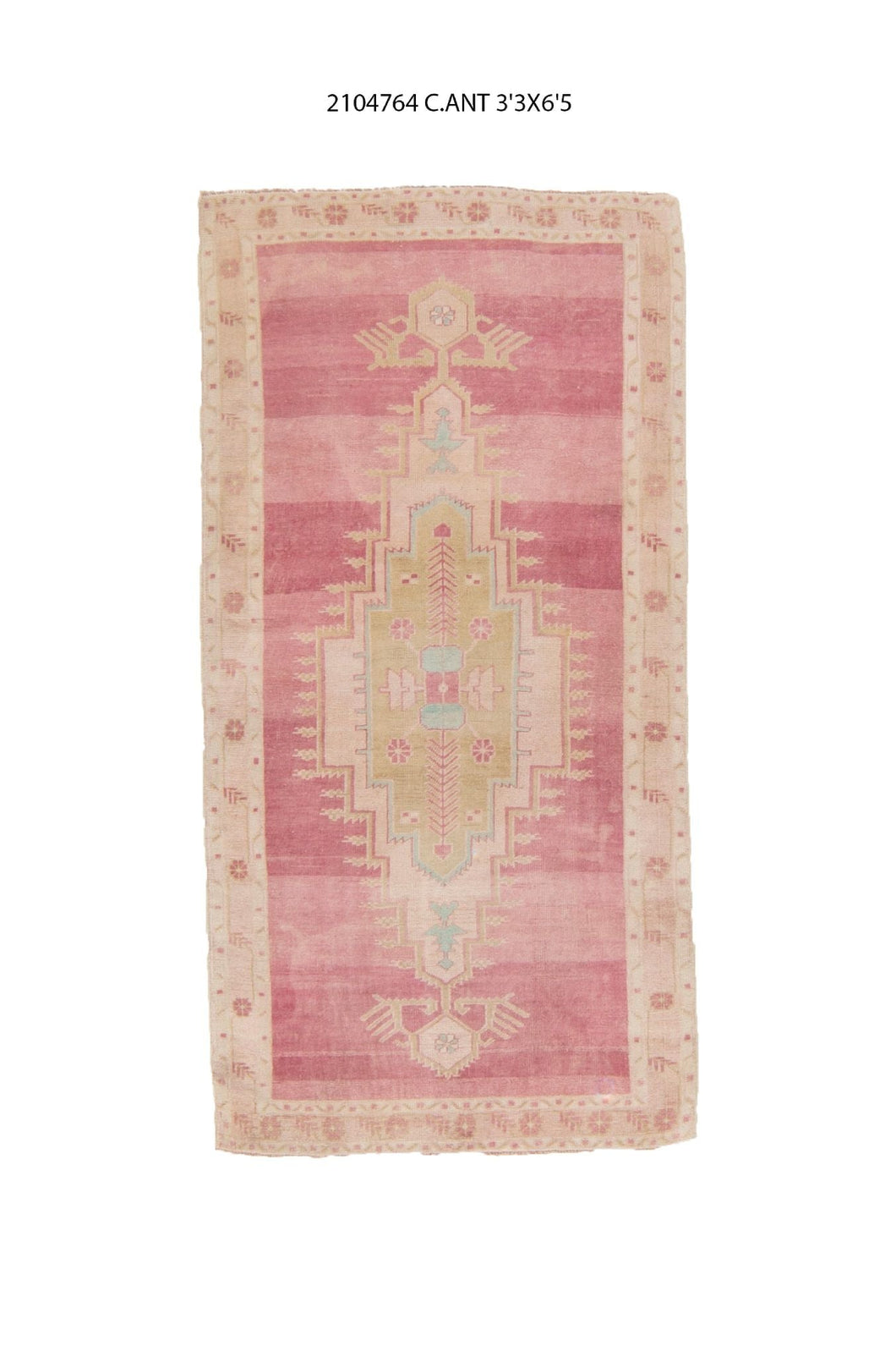 3x6 Old & Vintage Turkish Area Runner Rug