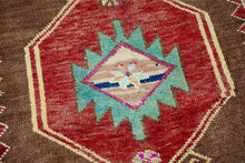 3x6 Red Vintage Turkish Area Rug