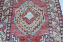 3x6 Red Vintage Turkish Area Rug