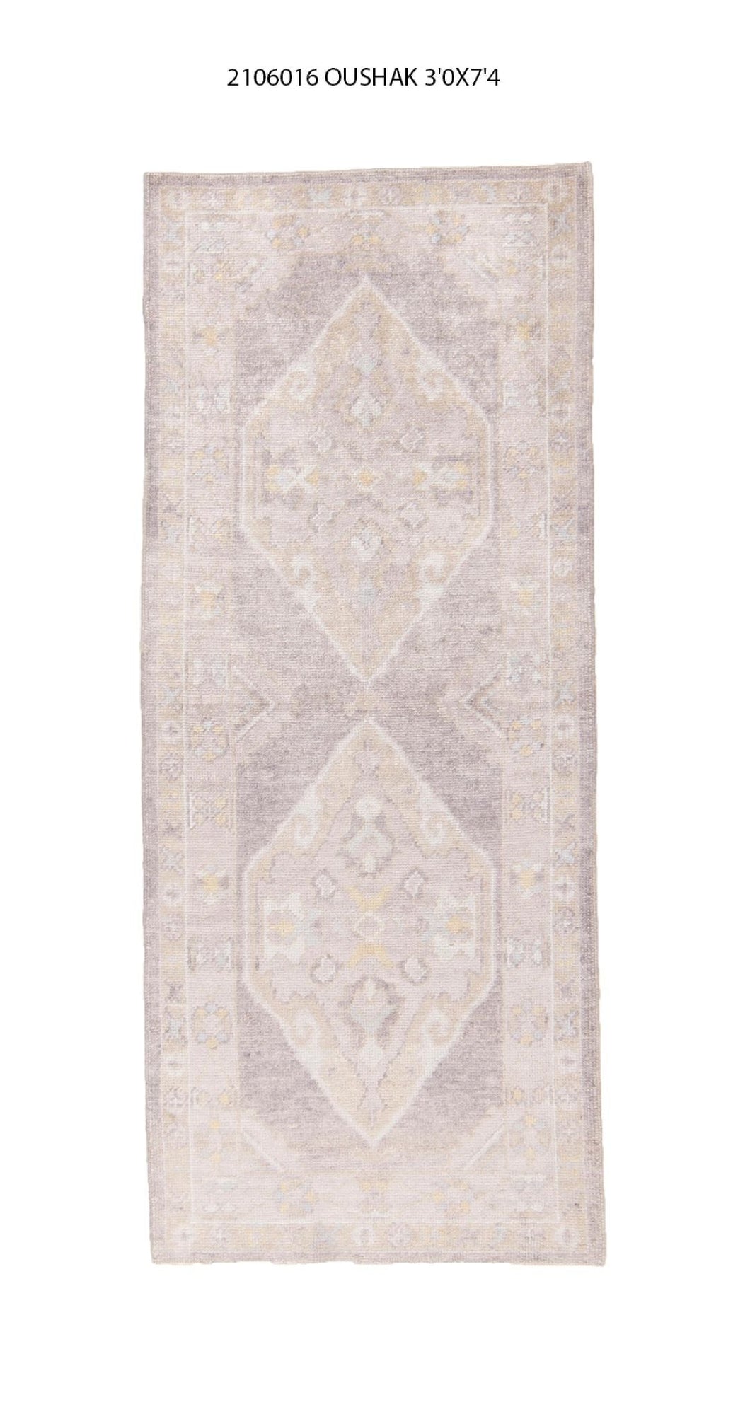 3x7 Modern Oushak Area Runner Rug