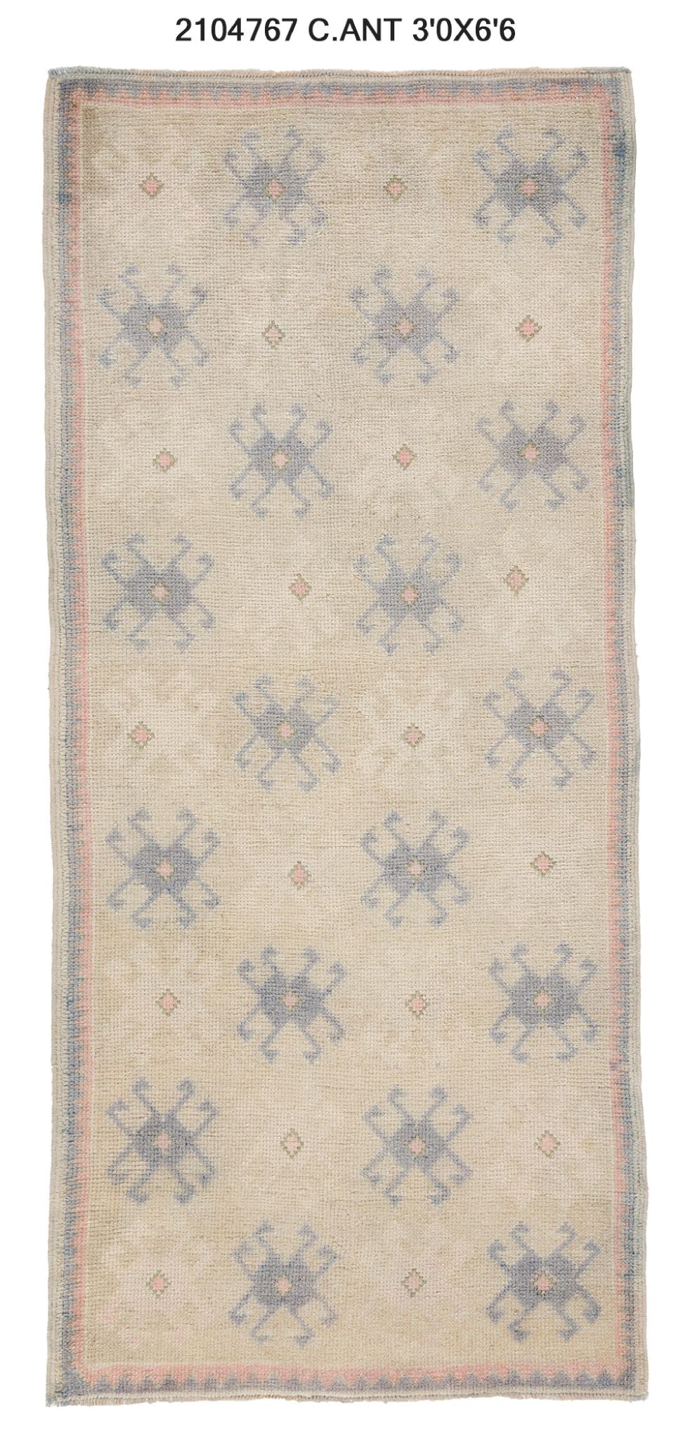 3x7 Old & Vintage Tukish Area Runner Rug
