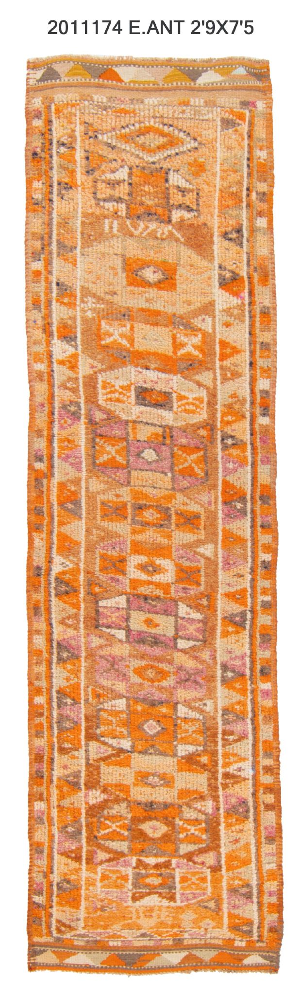 3x7 Old & Vintage Turkish Area Runner Rug