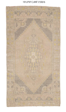 3x7 Old & Vintage Turkish Area Runner Rug