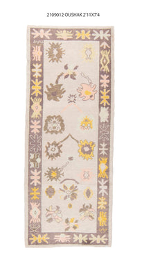 3x8 Modern Oushak Area Runner Rug