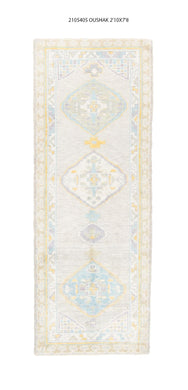 3x8 Modern Oushak Area Runner Rug