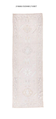 3x9 Modern Oushak Area Runner Rug