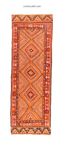 3x9 Old & Vintage Turkish Area Runner Rug