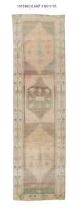 3x9 Old & Vintage Turkish Area Runner Rug