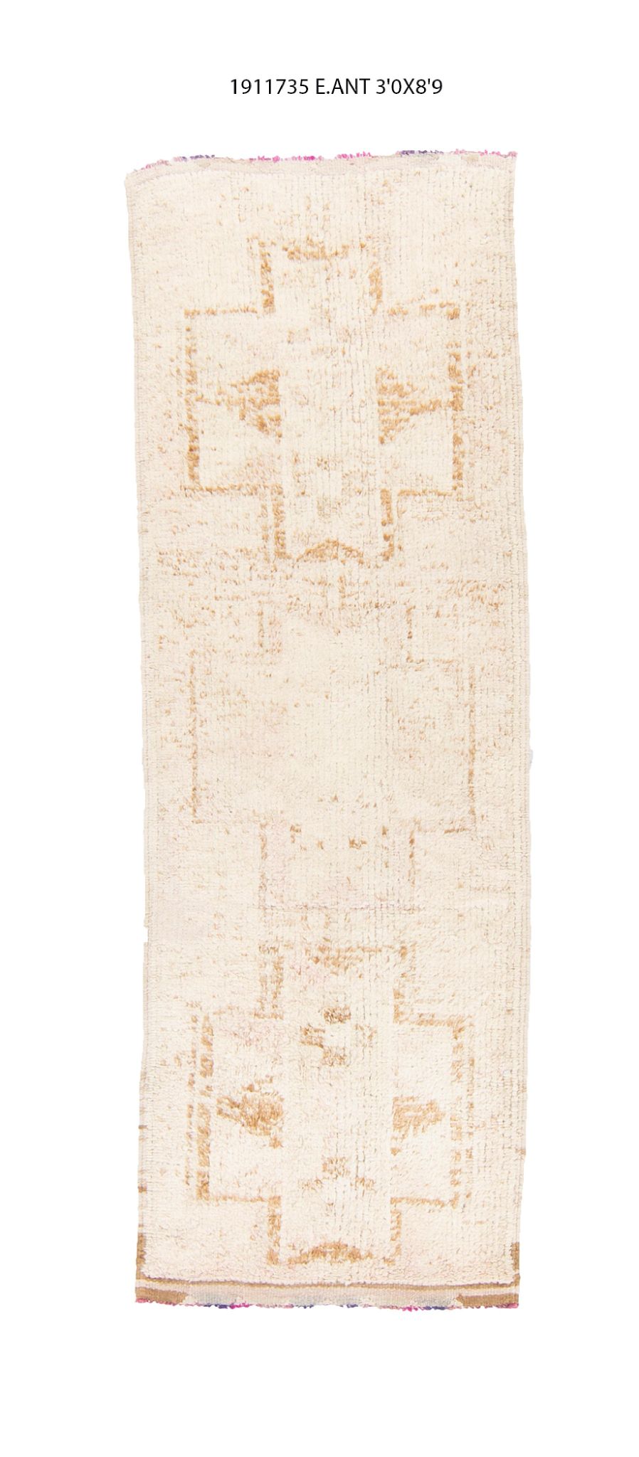 3x9 Old & Vintage Turkish Area Runner Rug
