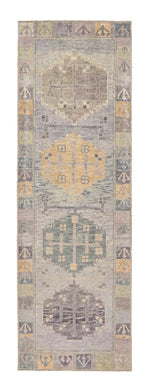 3x9 Soft Modern Oushak Runner Rug