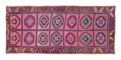 4x10 Colorful Old & Vintage Turkish Area Rug