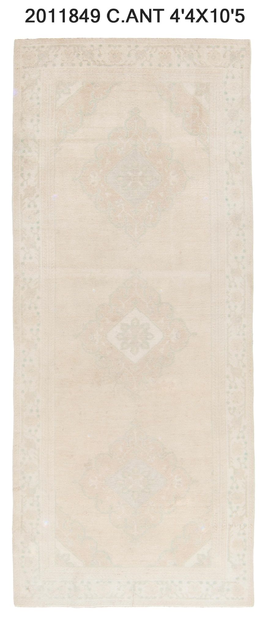 4x10 Old & Vintage Turkish Area Rug