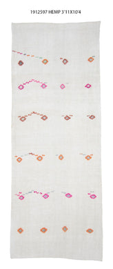 4x10 Old & Vintage Turkish Area Runner Rug