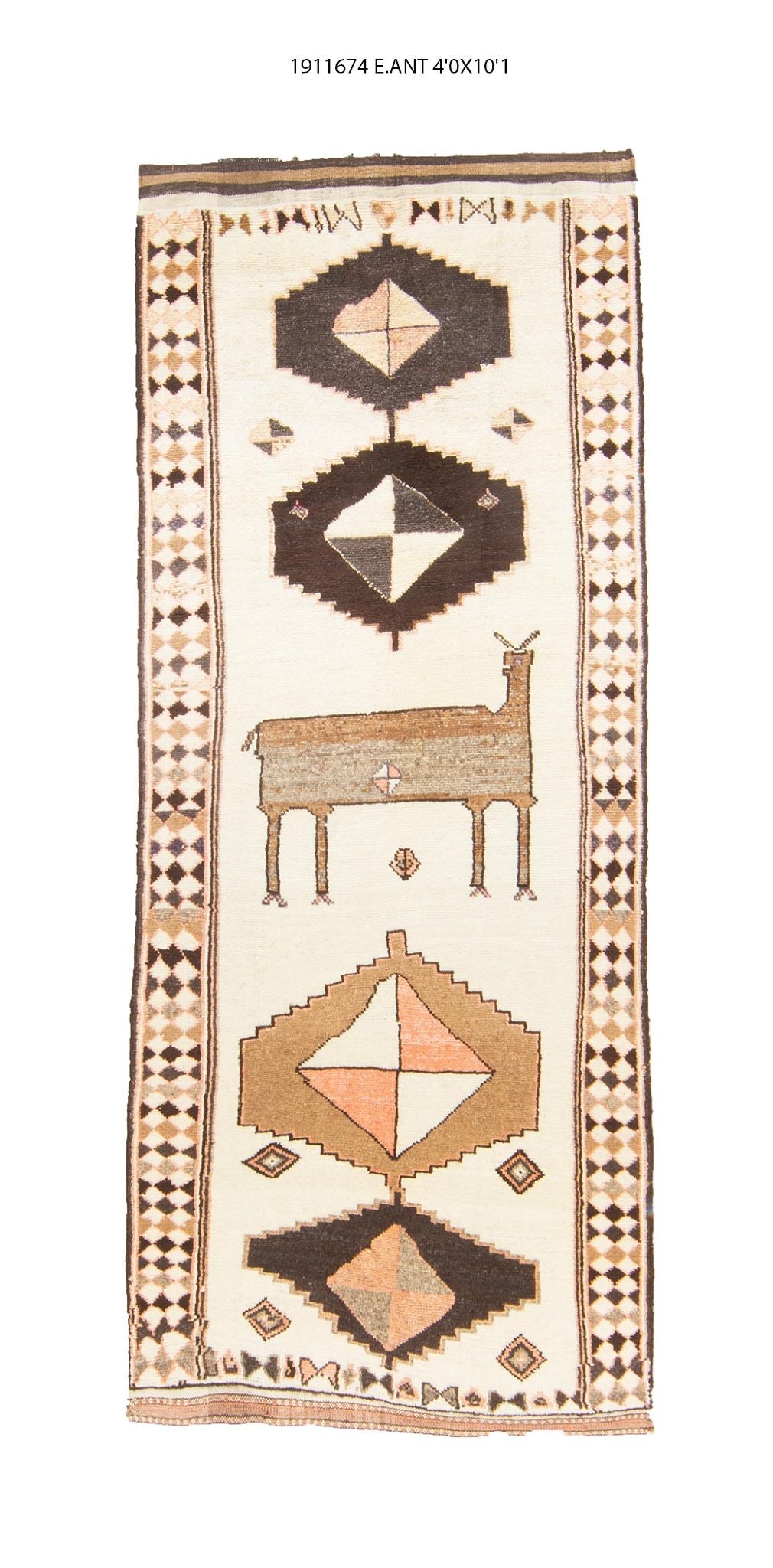 4x10 Old & Vintage Turksih Area Runner Rug