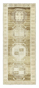 4x11 Colorful Old & Vintage Turkish Runner Rug