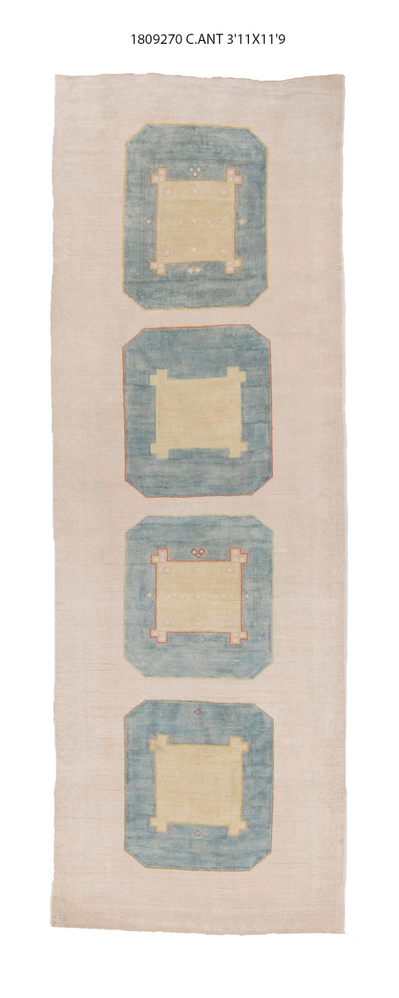 4x12 Old & Vintage Turkish Area Runner Rug