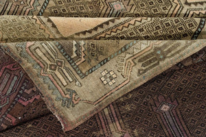 4x13 Colorful Old & Vintage Turkish Runner Rug