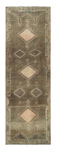 4x13 Colorful Old & Vintage Turkish Runner Rug