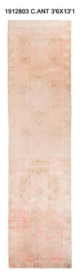 4x13 Old & Vintage Turkish Area Runner Rug