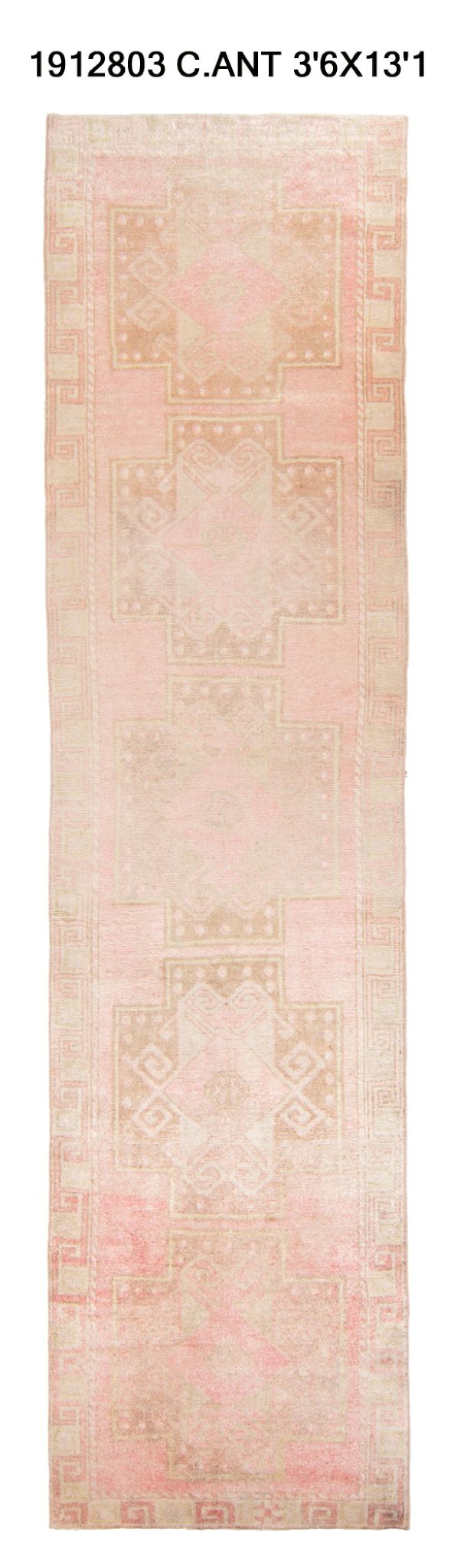 4x13 Old & Vintage Turkish Area Runner Rug