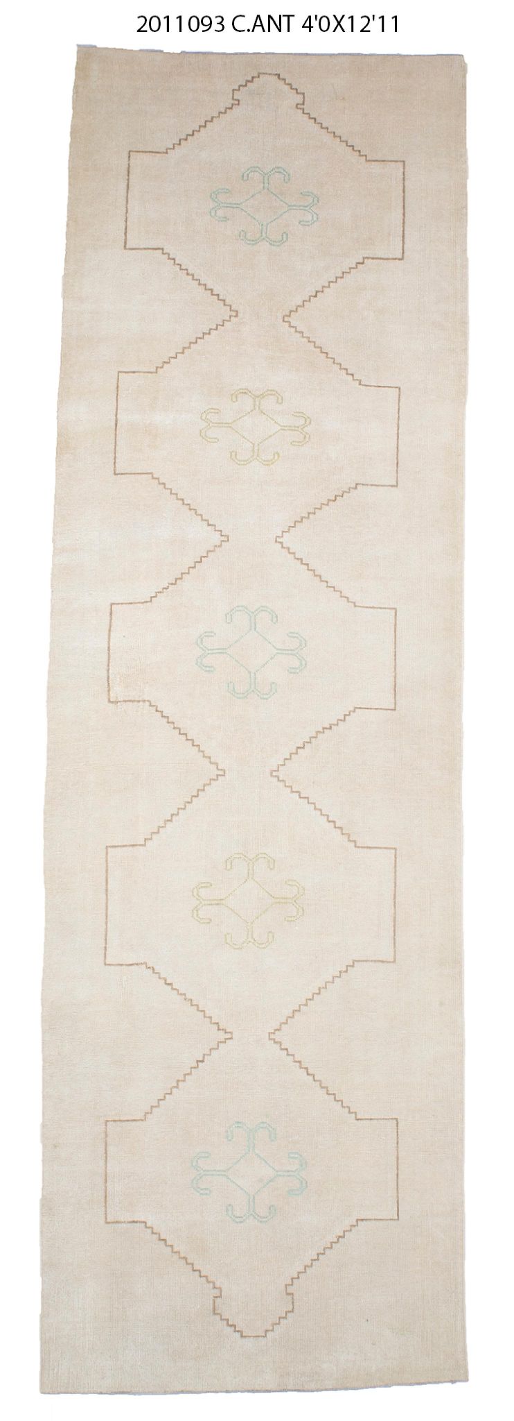 4x13 Old & Vintage Turkish Area Runner Rug