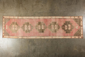 4x14 Colorful Vintage Turkish Runner Rug