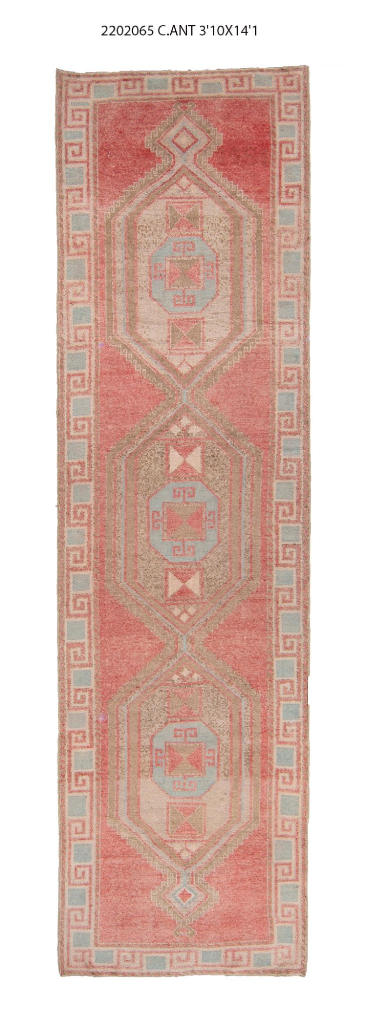 4x14 Old & Vintage Turkish Area Runner Rug