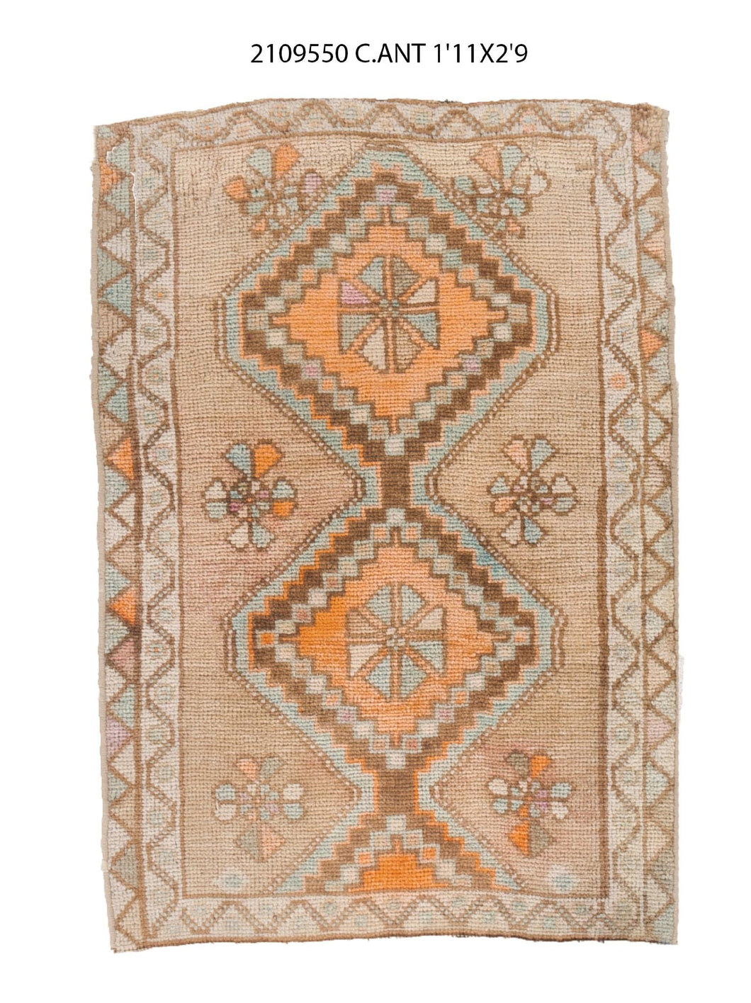 4x3 Old & Vintage Turkish Area Rug