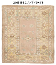 4x4 Old & Vintage Turkish Area Rug