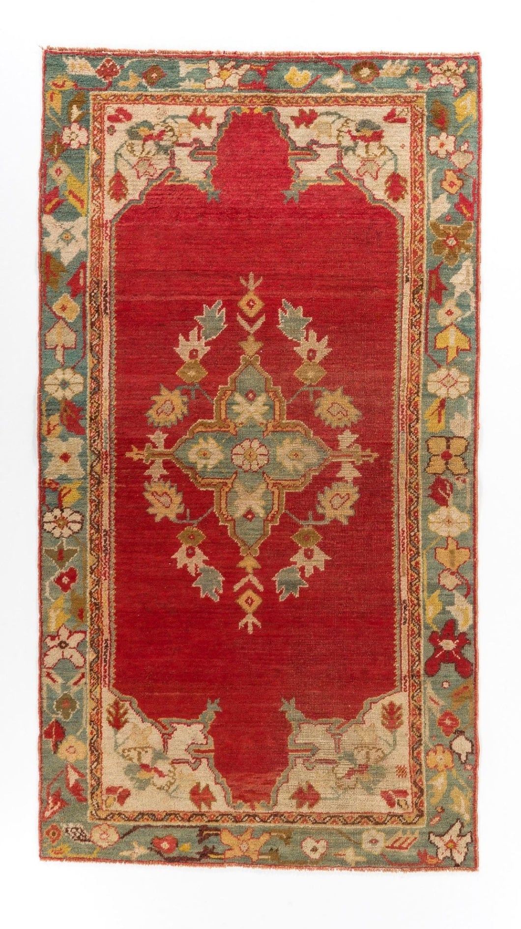4x6 Colorful Vintage Oushak Area Rug