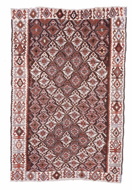 4x6 Colorful Vintage Turkish Area Rug