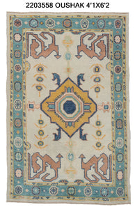 4x6 Modern Oushak Area Rug