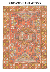 4x6 Old & Vintage Turkish Area Rug