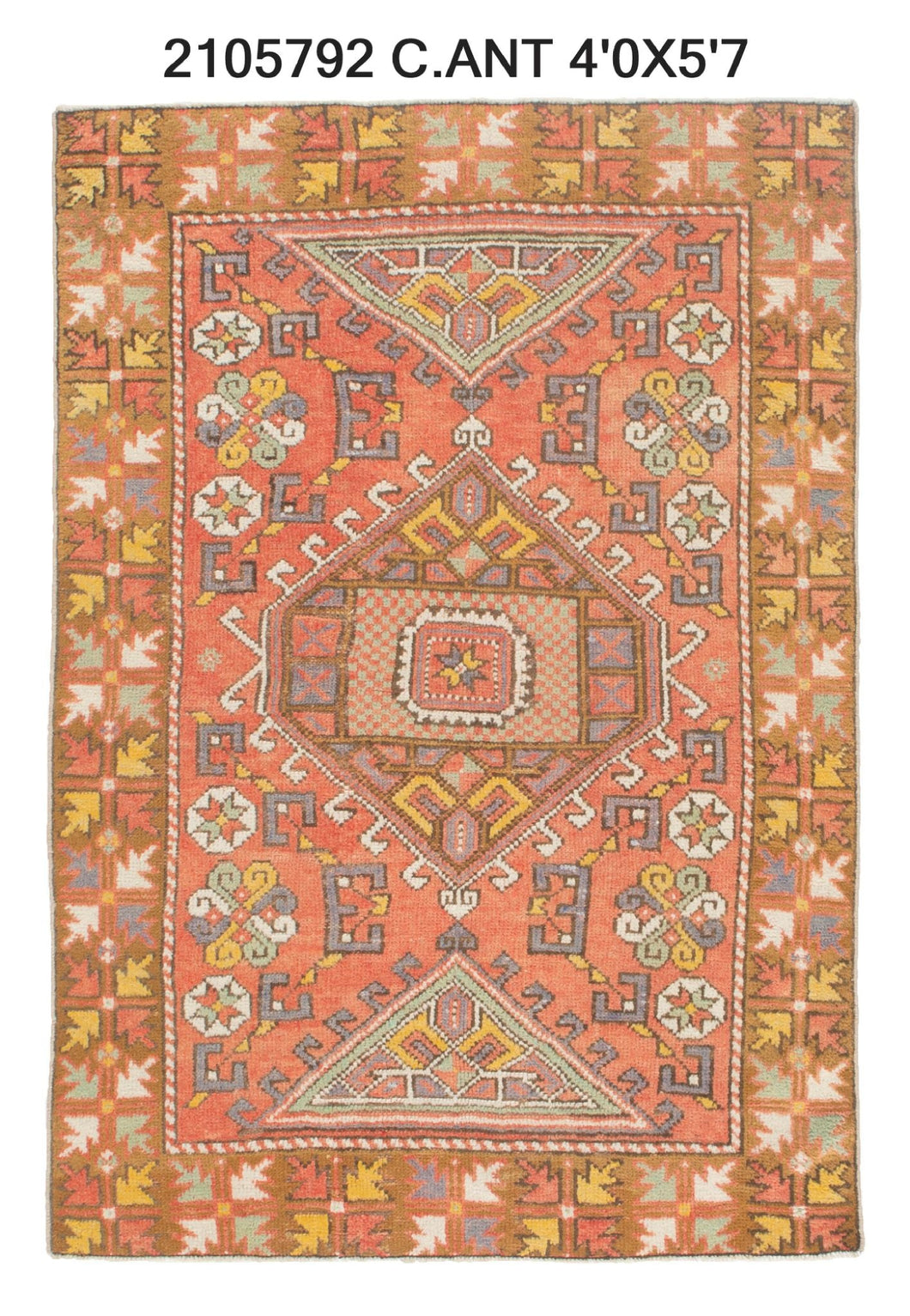 4x6 Old & Vintage Turkish Area Rug