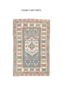 4x6 Old & Vintage Turkish Area Rug