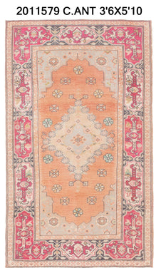 4x6 Old & Vintage Turkish Area Rug