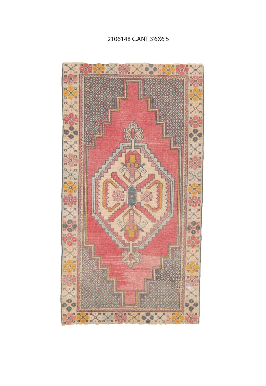 4x6 Old & Vintage Turkish Area Rug