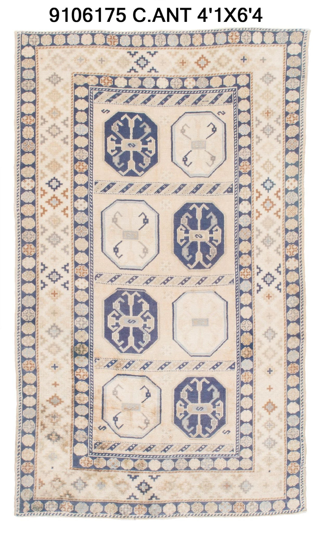 4x6 Old & Vintage Turkish Area Rug