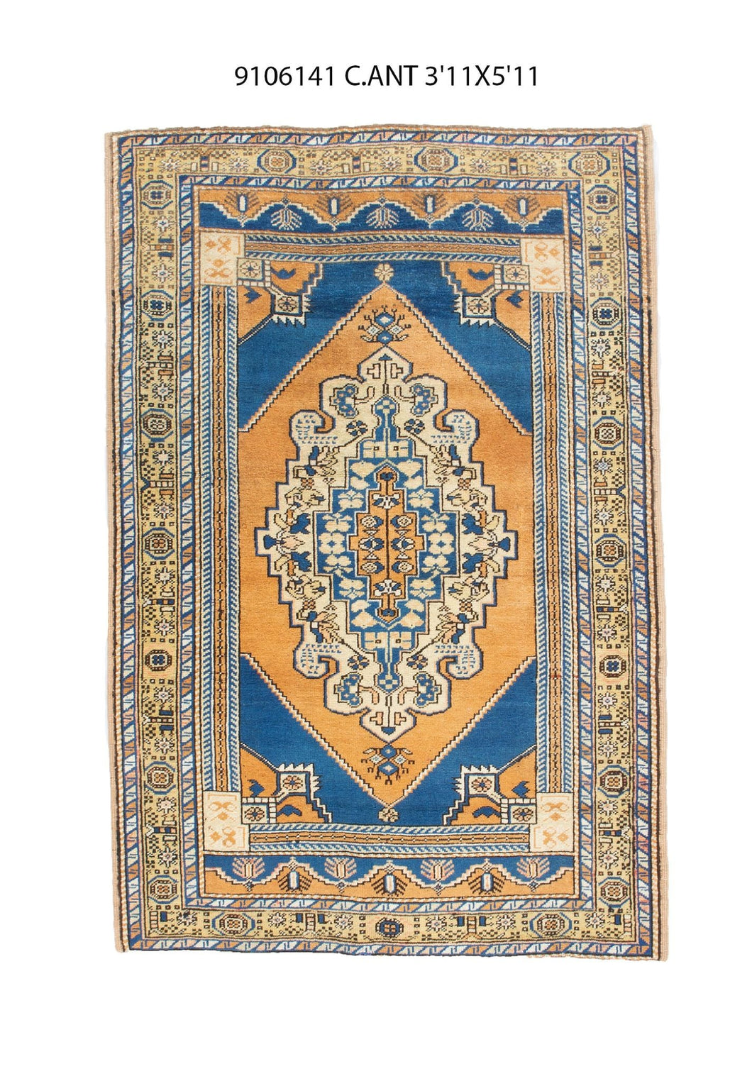 4x6 Old & Vintage Turkish Area Rug