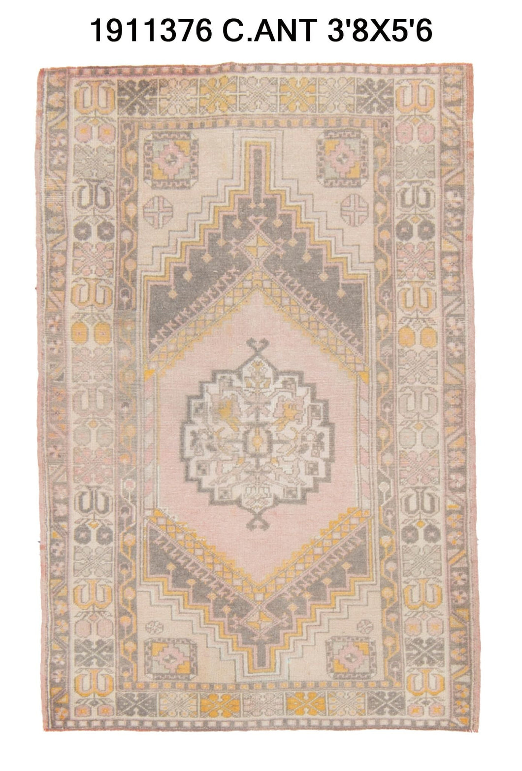 4x6 Old & Vintage Turkish Area Rug