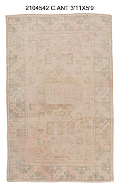 4x6 Old & Vintage Turkish Area Rug