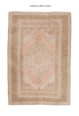 4x6 Old & Vintage Turkish Area Rug