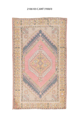 4x6 Old & Vintage Turkish Area Rug