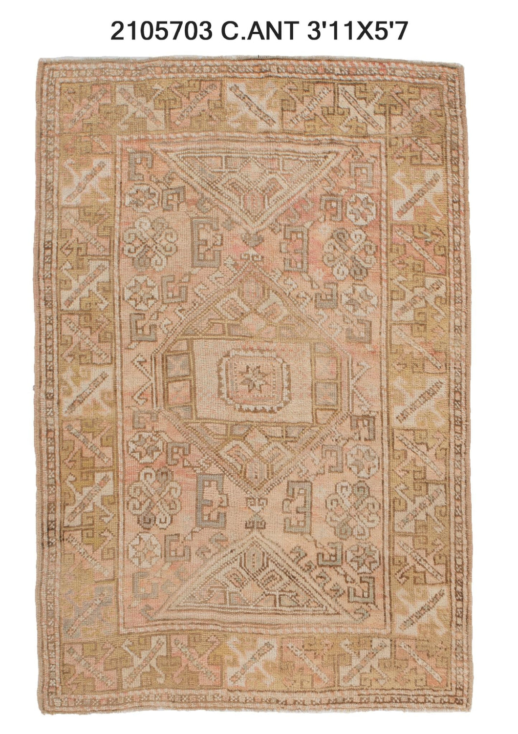 4x6 Old & Vintage Turkish Area Rug