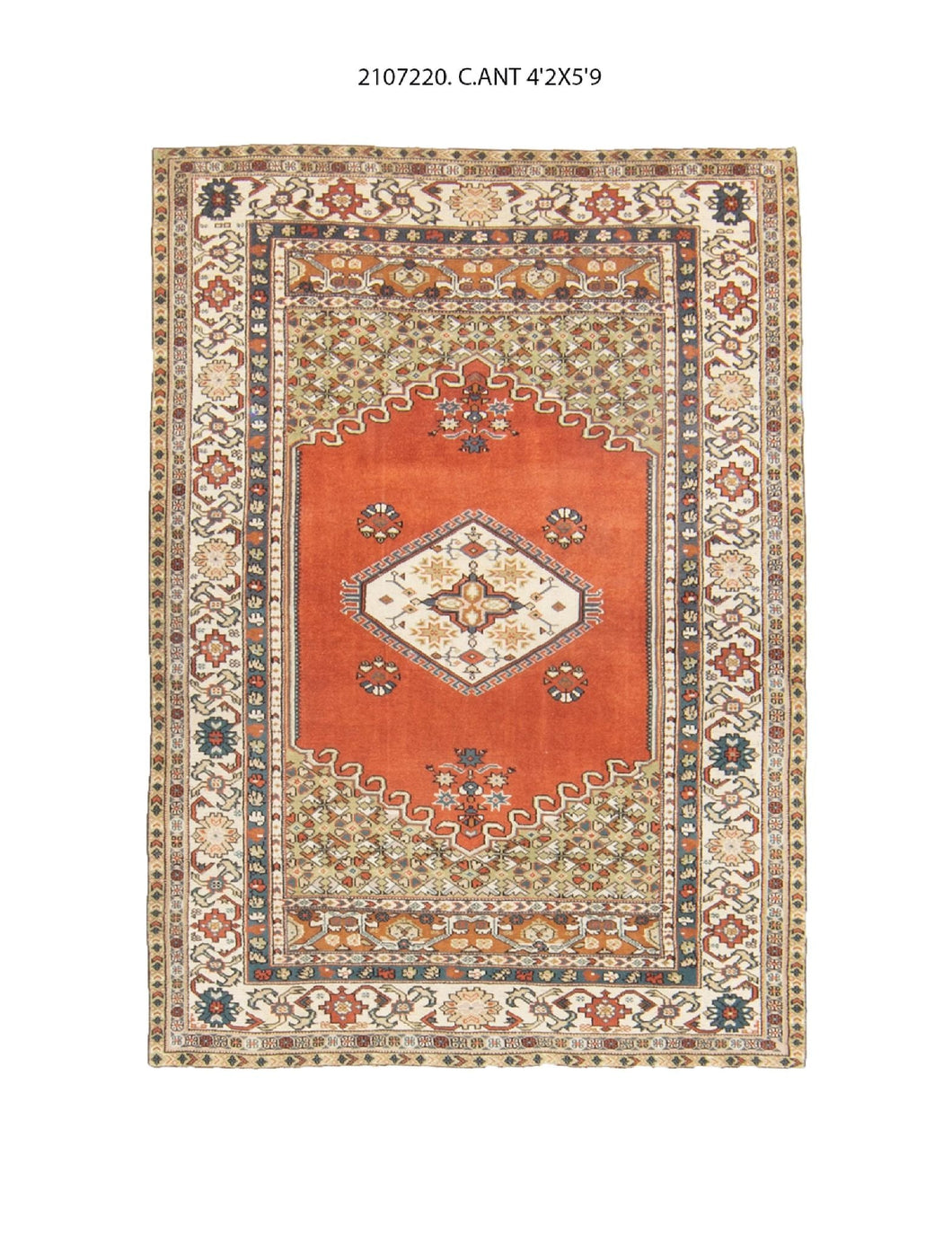4x6 Old & Vintage Turkish Area Rug