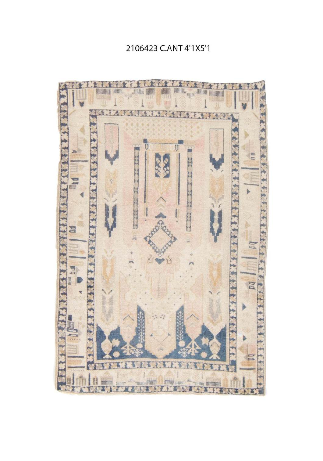 4x6 Old & Vintage Turkish Area Rug