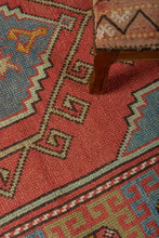 4x6 Red Vintage Turkish Area Rug