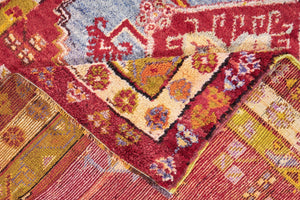 4x6 Red Vintage Turkish Area Rug