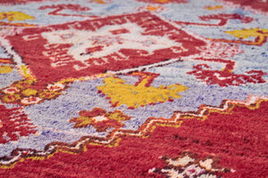 4x6 Red Vintage Turkish Area Rug